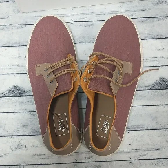 Bixby Nomad Red Canvas Ulealian Vulcanized Sneakers Mens Sz 9.5. - Picture 7 of 7
